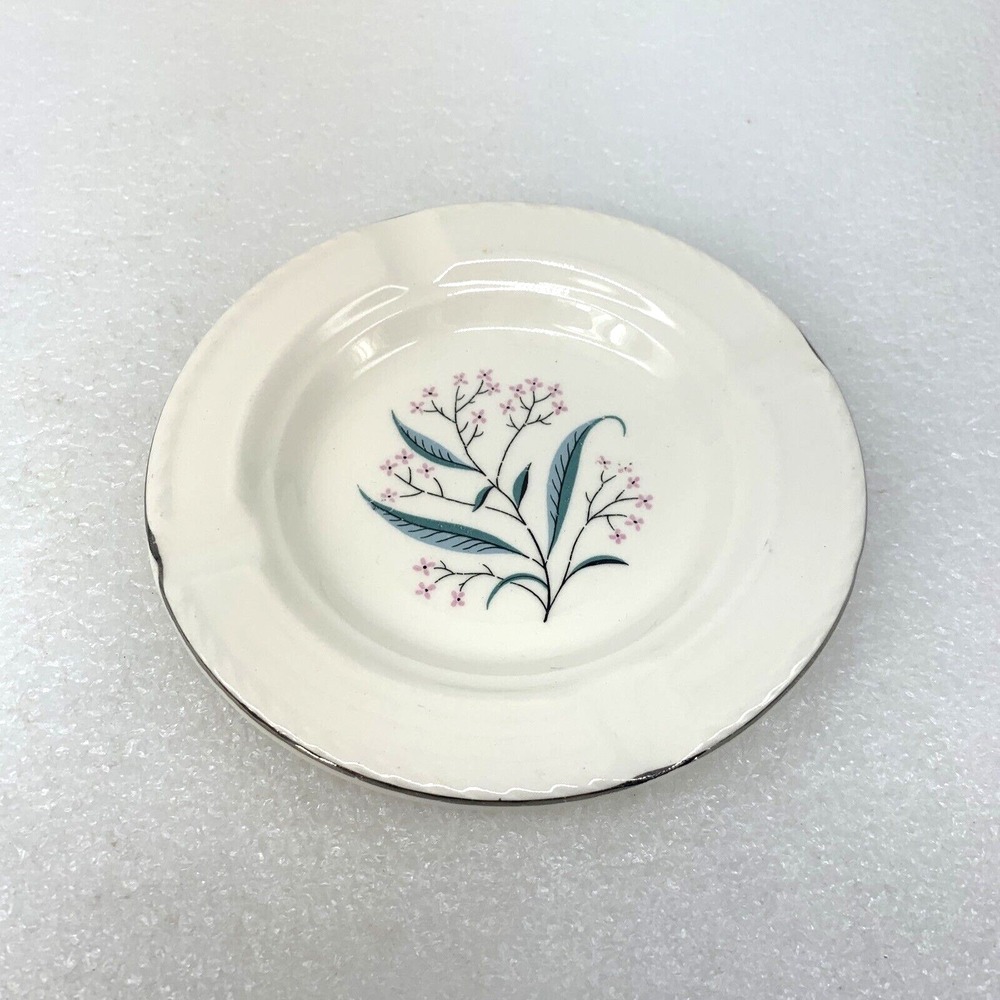 Alliance China Company Regal Floral 22K Gold-Trim Ashtray Vintage‎